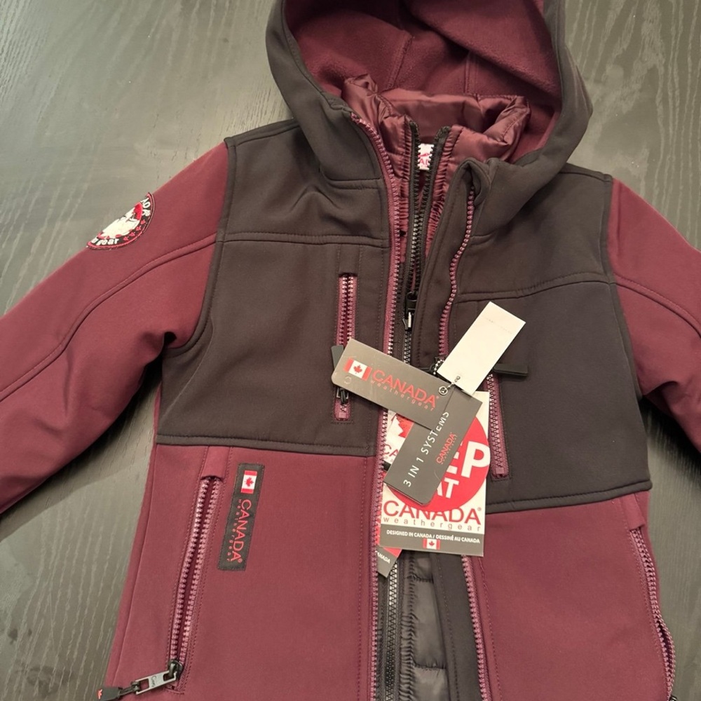 Canada Weather Gear Burgundy and Black Jacket
